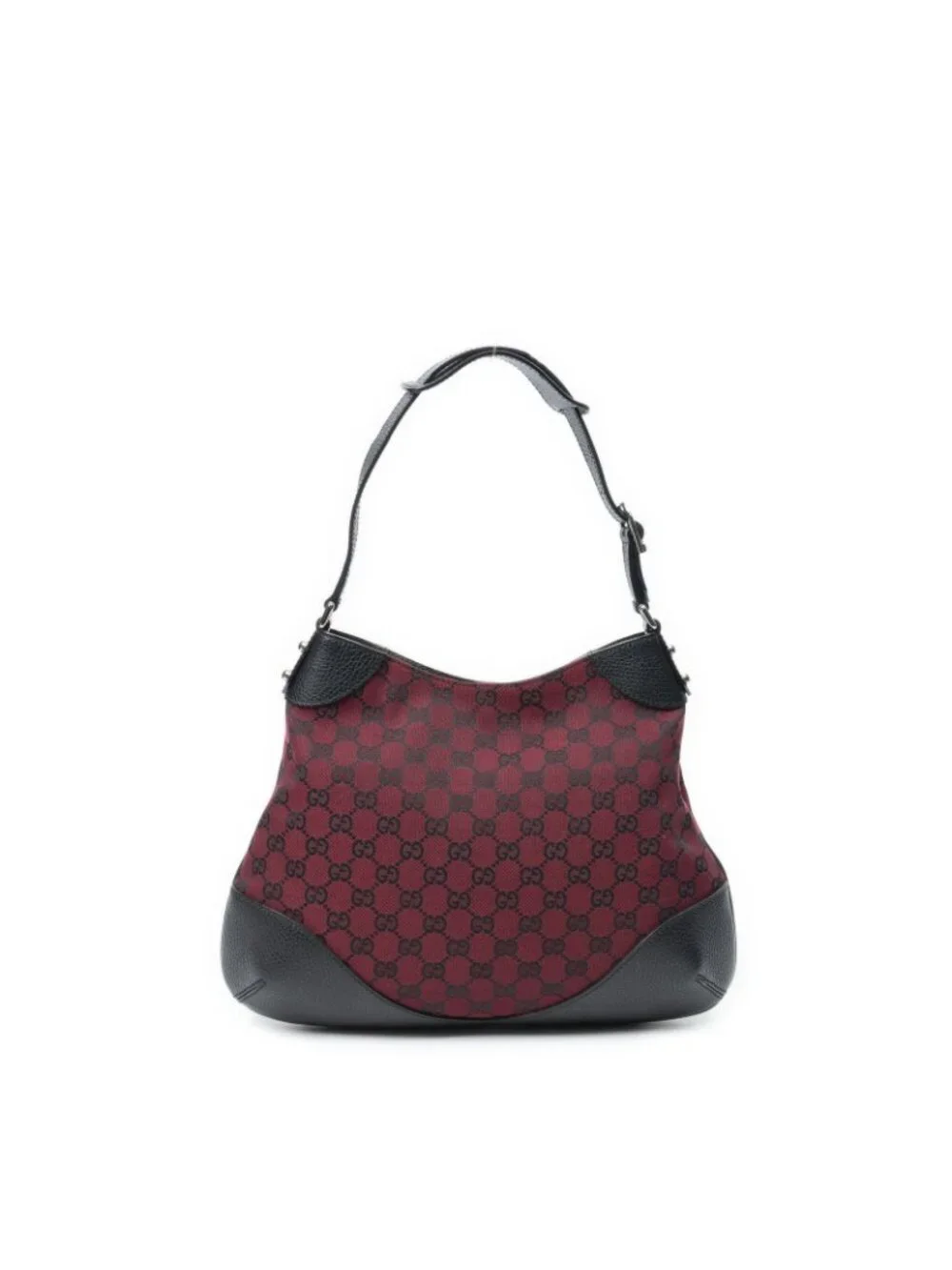 Gucci Small Zip Hobo Red Black GG Canvas